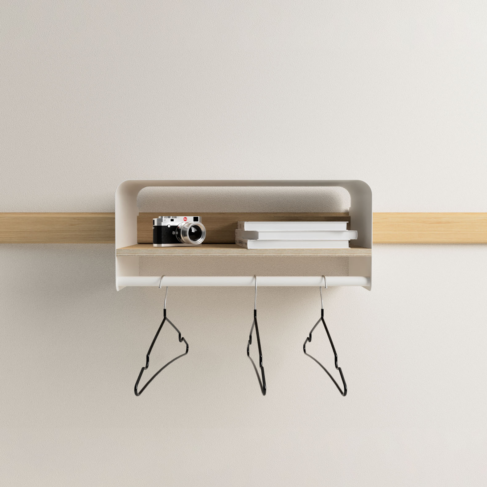 Shelf vestiaire Variand A03 S chêne — modular wood steel | Antifer