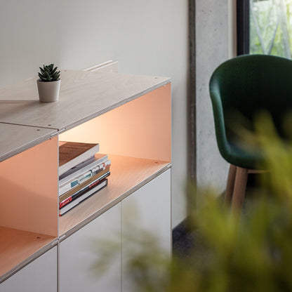 Shelf modular Variand A05 in context living room — storage design | Antifer