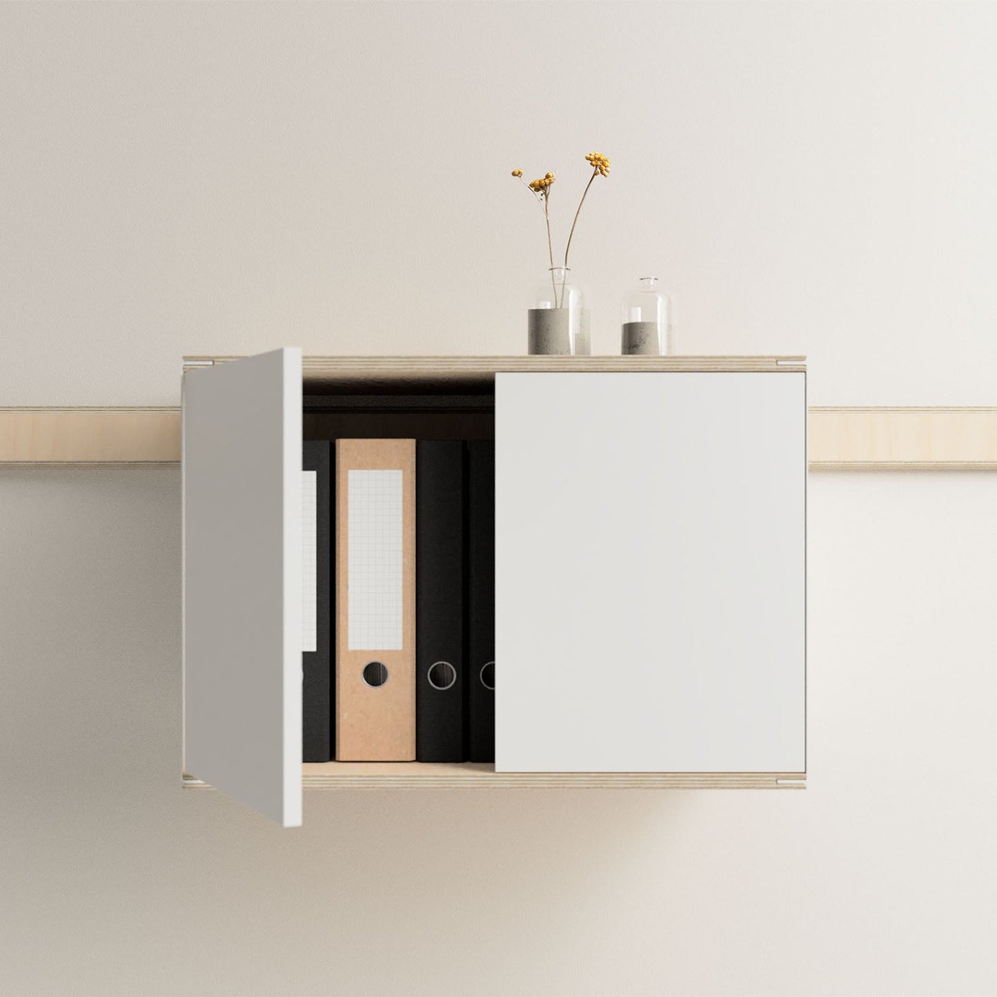 Étagère modulaire ML avec porte sans tablette - Variand A05 en bouleau