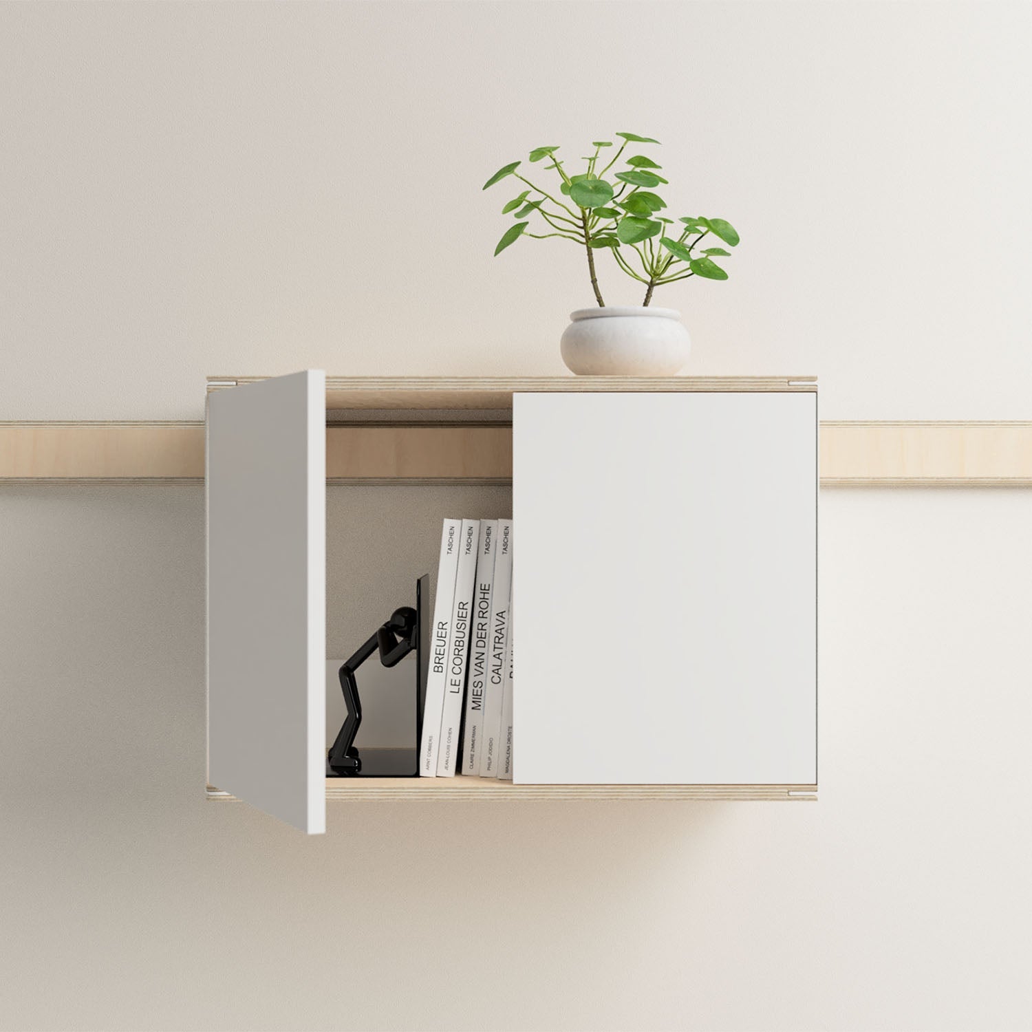 Étagère modulaire MM avec porte sans tablette - Variand A05 en bouleau