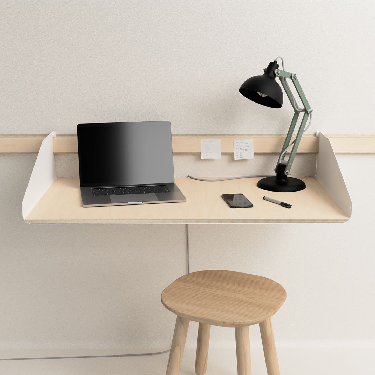Desk mural suspendu Variand D01 M — taille moyenne — Antifer