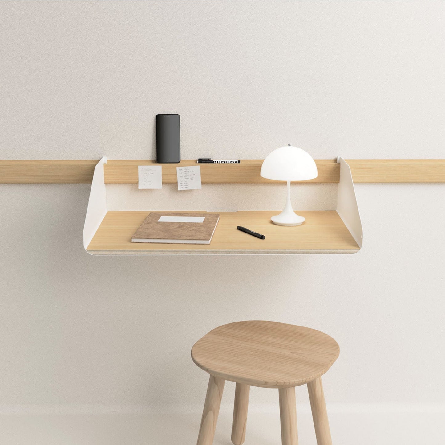 Desk mural suspendu Variand D01 S chêne — catalog view | Antifer