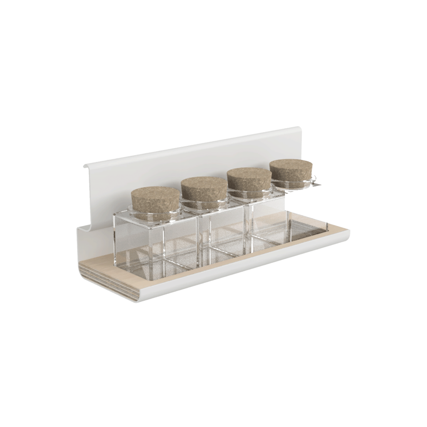 Variand I02 wall shelf material samples — birch and oak — Variand design | Antifer