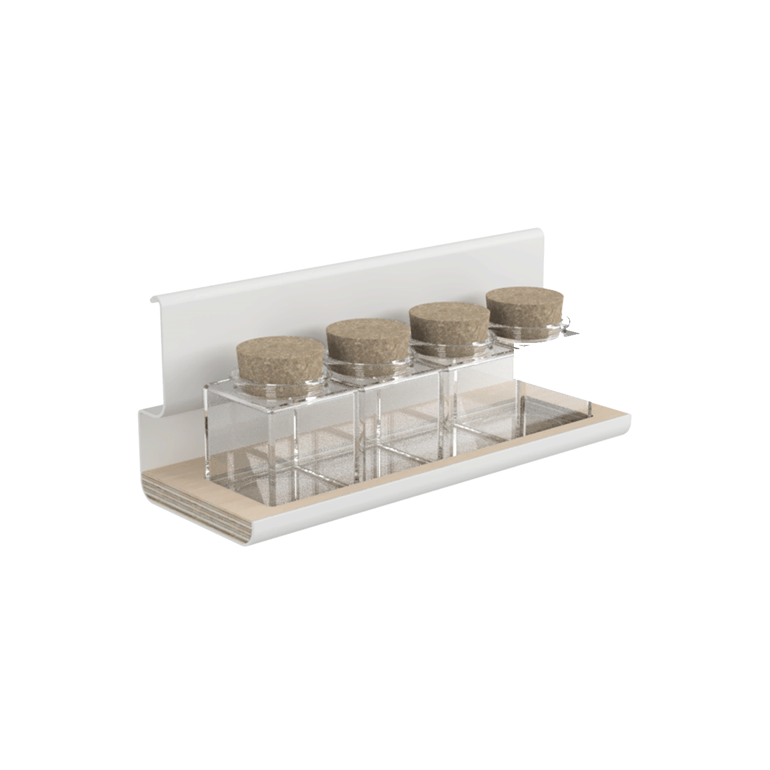 Variand I02 wall shelf material samples — birch and oak — Variand design | Antifer