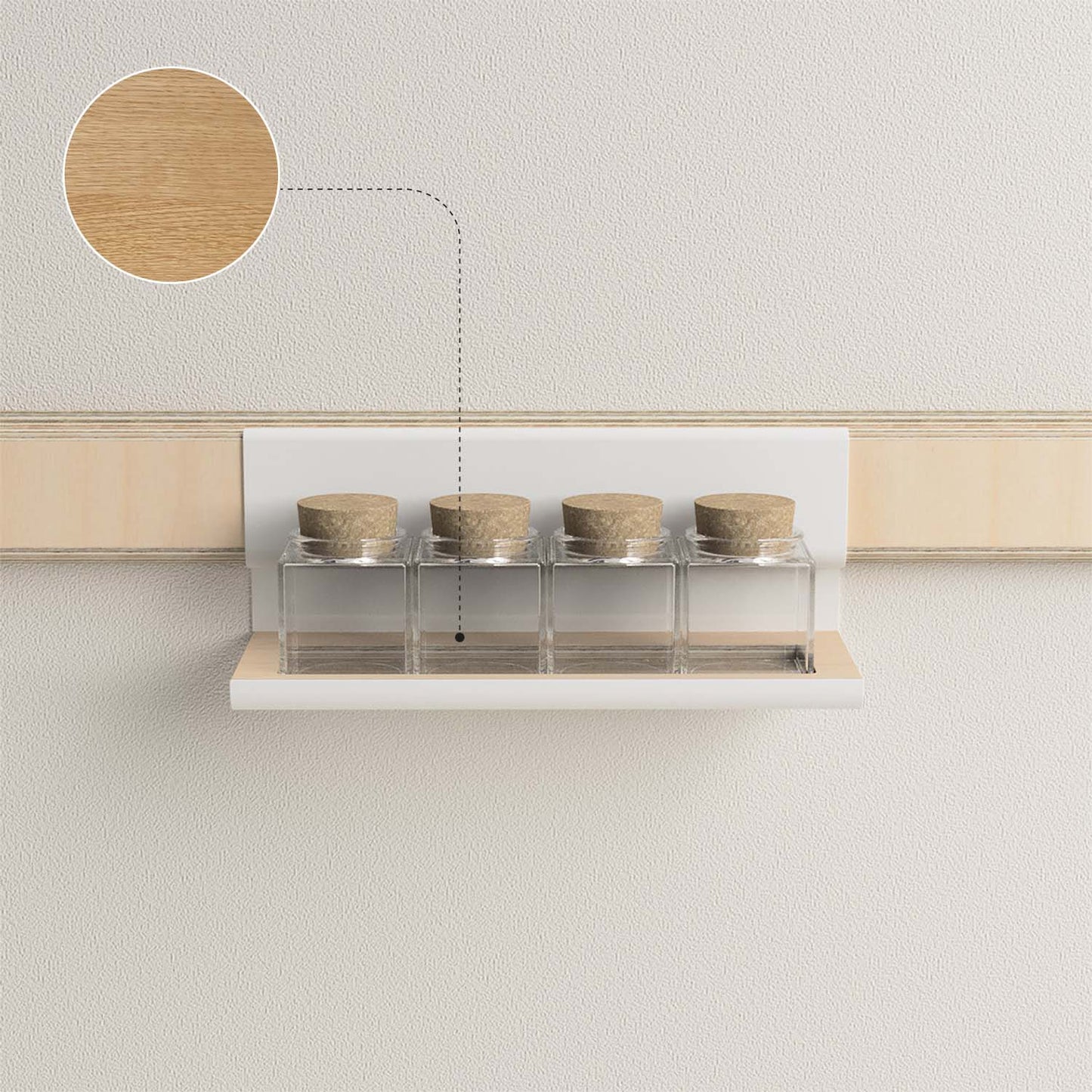 Tablette murale Variand I02 petite — chêne — design Variand | Antifer